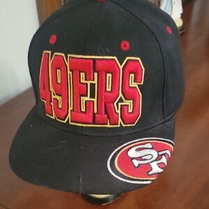 49ERS Black and Red Cap